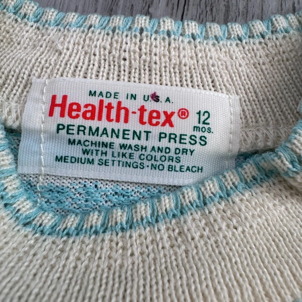 Vintage Health Tex Birds Apple Embroidered Bubble Romper Size 12 Months